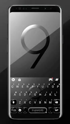 Black Galaxy S9 Keyboard Theme android App screenshot 3